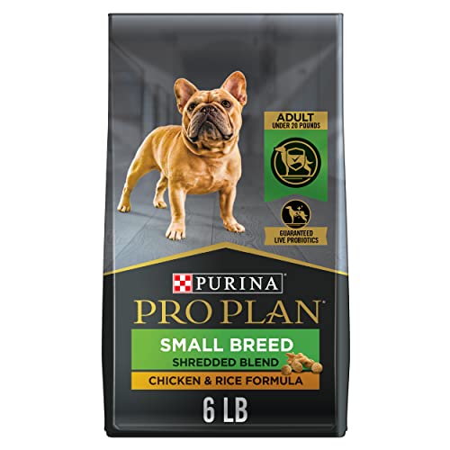 Purina Pro Plan Small Breed Dog Food With Probiotics for Dogs, Shredded Blend Chicken & Rice Formula – 6 lb. Bag