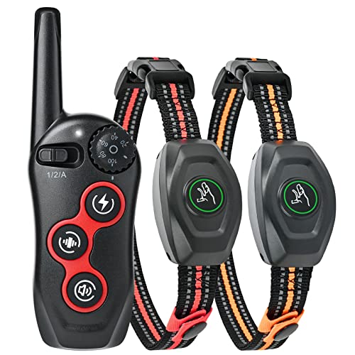 DOBE Dog Training Collar – 2 in 1 Rechargeable Remote Dog Shock Automatic Anti-Bark Collar w/3 Training Modes, Beep, Vibration, Shock 100% Waterproof, Up 1300Ft Range for Small Medium Large Dogs
