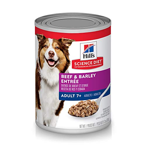 Hill’s Science Diet Wet Dog Food, Adult 7+ for Senior Dogs, Beef & Barley Recipe, 13 oz. Cans, 12-Pack