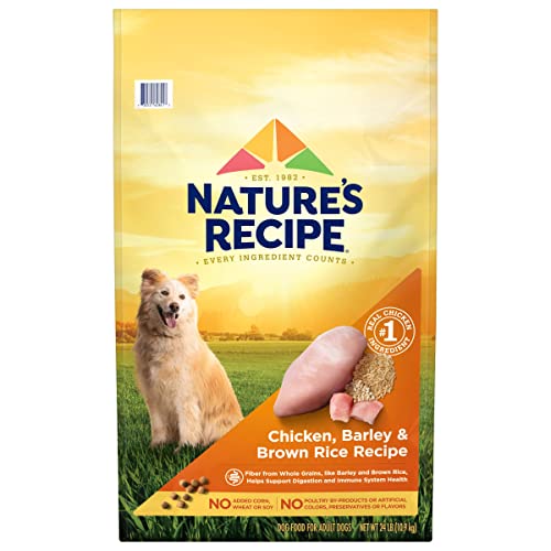 Nature′s Recipe Dry Dog Food, Chicken, Barley & Brown Rice Recipe, 24 lb. Bag