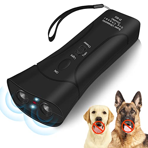 Anti Barking Device, 3 Mode Upgraded Dual Sensor Dog Barking Control Device, 33Ft Range Ultrasonic Dog Barking Deterrent Pet Behavior Training Tool for Almost Dogs
