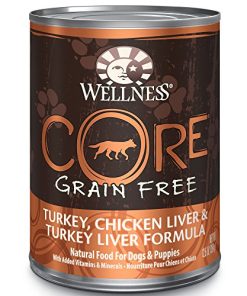 Wellness CORE Natural Wet Grain Free Canned Dog Food, Turkey & Chicken, 12.5-Ounce Can (Pack of 12)