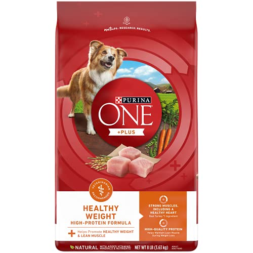 Purina ONE Plus Healthy Weight High-Protein Dog Food Dry Formula – 8 Lb. Bag