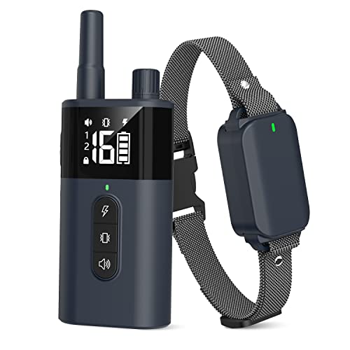 Ricodo Dog Training Collar, Electric Dog Shock Collar with 1600ft Remote, Waterproof IPX7 Rechargeable Collar with Security Lock, 3 Training Modes for Lar Medium Small Dogs
