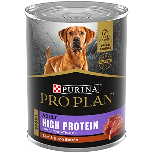 Purina Pro Plan Sport High Protein Beef & Bison Entrée Wet Dog Food – (12) 13 Oz. Cans