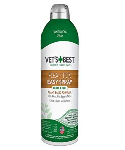 Vet’s Best Flea and Tick Home Spray – Dog Flea and Tick Treatment for Home – Plant-Based Formula – Certified Natural Oils – 14 oz
