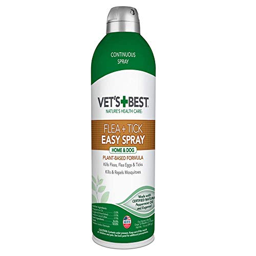 Vet’s Best Flea and Tick Home Spray – Dog Flea and Tick Treatment for Home – Plant-Based Formula – Certified Natural Oils – 14 oz