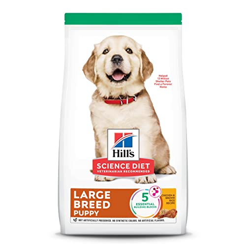 Hill’s Science Diet Puppy Large Breed Chicken Meal & Brown Rice Recipe Dry Dog Food, 27.5 lb. Bag