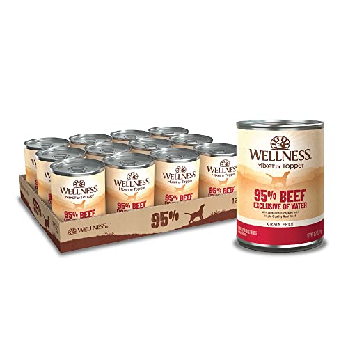 Wellness Natural Pet Food Wellness 95% Beef Natural Wet Grain Free Canned Dog Food, 13.2-Ounce Can (Pack of 12)