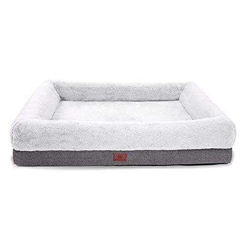 Orthopedic Dog Bed for Large Dogs and Medium Dogs, Dog Sofa Bed with Waterproof Liner pad and Removable Washable Cover, Dog Mat for Crates and Couch，Puppy Bed, Pet Bed