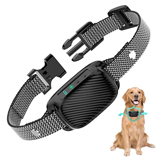 Dog Bark Collar-NOUGAT Rechargeable Smart Anti-Barking Collar, 8 Adjustable Sensitivity Beeping Vibrating Shock Beeps, Anti-Barking Collar for Small, Medium and Large Dogs(Black)