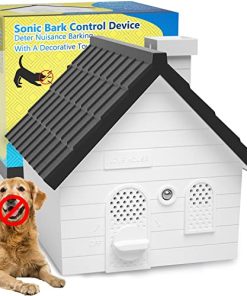 AEEPOTOL Anti Barking Device, Ultrasonic Dog Barking Control Devices Up to 50 Ft Range, 4 Modes Dog Barking Deterrent Safe for All Dogs