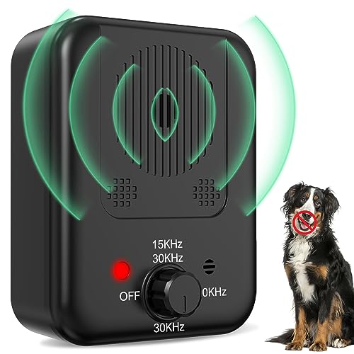 Anti Bark Device, Ultrasonic Automatic Bark Control Device, Rechargeable Dog Barking Deterrent Device, with 3 Adjustable Modes, Indoor & Outdoor Pet Training Tools, Dog Barking Control Device