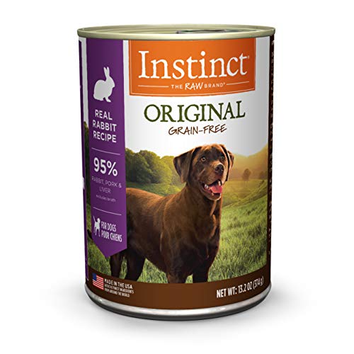 Instinct Original Grain Free Real Rabbit Recipe Natural Wet Canned Dog Food, 13.2 oz. Cans (Case of 6)