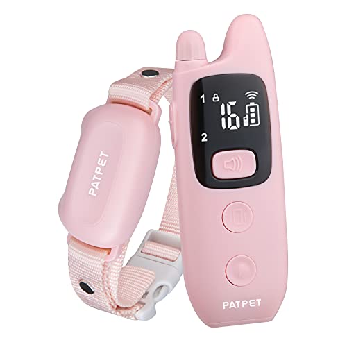 PATPET Dog Shock Collar with Remote – Waterproof Dog Training Collar for Small Medium Large Dogs with Beep, Vibration and 16 Static Levels Shock