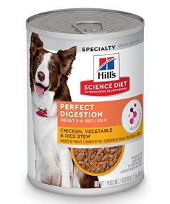 Hill’s Science Diet Adult Dog Wet Food, Perfect Digestion, Chicken, Vegetable, & Rice Stew, 12.8 oz. Cans, 12-Pack