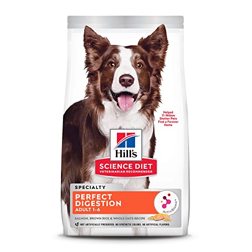 Hill’s Science Diet Adult Dog Dry Food, Perfect Digestion, Salmon, Oats, & Rice Recipe, 12 lb. Bag