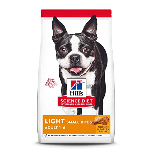 Hill’s Science Diet Dry Dog Food, Adult, Light for Healthy Weight & Weight Management, Small Bites, Chicken Meal & Barley Recipe, 30 lb. Bag