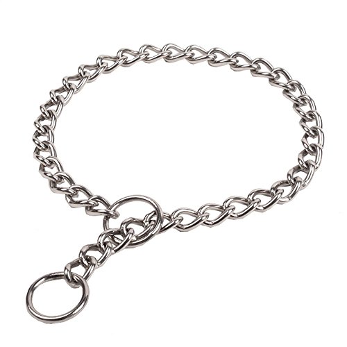SGODA Chain Dog Training Choke Collar, 18 in, 2.5 mm