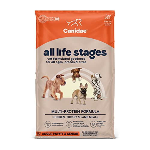Canidae All Life Stages Premium Dry Dog Food for All Breeds, All Ages, Multi- Protein Chicken, Turkey, Lamb and Fish Meals Formula, 27 Pounds