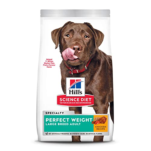 Hill’s Science Diet Adult Perfect Weight Large Breed Dry Dog Food, Chicken Recipe, 25 lb. Bag