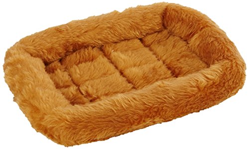 MidWest Homes for Pets Bolster Dog Bed 18L-Inch Cinnamon Dog Bed or Cat Bed w/ Comfortable Bolster | Ideal for “Toy” Dog Breeds & Fits an 18-Inch Dog Crate | Easy Maintenance Machine Wash & Dry