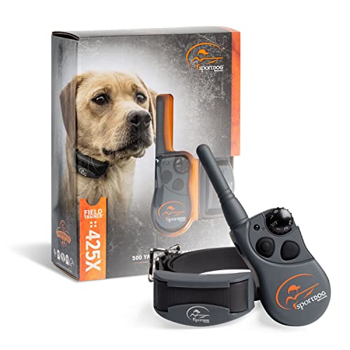 SportDOG Brand FieldTrainer 425X Remote Trainer – Rechargeable Dog Training Collar with Shock, Vibrate, and Tone – 500 Yard Range – SD-425X