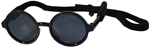 G001 Dog Pet Round Sunglasses Goggle Glasses Medium Breeds 20-40lbs (Black)