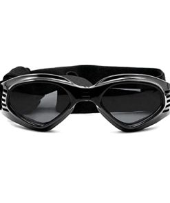 Small Dog Goggles Sun’ UV Protection Puppy Goggles Windproof Small Pet Sunglasses for Eyes Protection (Black)