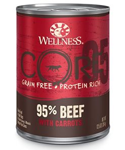 Wellness CORE 95% Natural Wet Grain Free Canned Dog Food, Beef & Carrots,12.5-Ounce Can (Pack of 12)