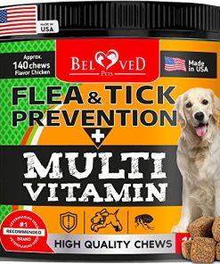 Flea and Tick Prevention Chewable Pills for Dogs – Revolution Oral Flea Treatment for Pets & Complex Multivitamin -Natural Pest Control & Defense Chews – Small Tablets Made in USA (10 Oz)