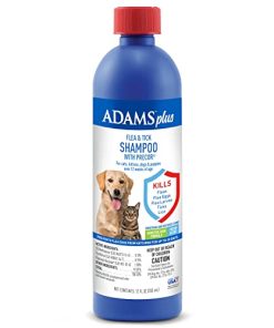 Adams Plus Flea & Tick Shampoo with Precor for Cats, Kittens, Dogs & Puppies Over 12 Weeks Of Age Sensitive Skin Flea Treatment | Kills Adult Fleas, Flea Eggs, Ticks, and Lice