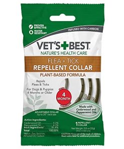 Vet’s Best Flea and Tick Repellent Collar for Dogs – Flea and Tick Prevention for Dogs – Plant-Based Ingredients – Small to Large Dog Flea Collar – Up to 20” Neck Size