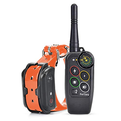 PetSpy M686 Premium Dog Training Shock Collar, 1100 Yards, Medium to Large Dogs, with Vibration, Electric Shock and Beep, Waterproof, Remote Trainer (One Dog)