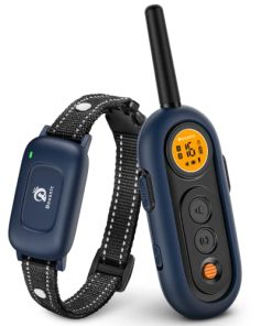 Bousnic Dog Shock Collar with Remote – Electric Training Collar for Large Medium Small Dogs (8-120lbs) Waterproof Rechargeable with Beep Vibration Safe Shock and 1000FT Control Range