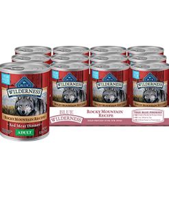 Blue Buffalo Wilderness Rocky Mountain Recipe High Protein, Natural Adult Wet Dog Food, Red Meat 12.5-oz cans (Pack of 12)