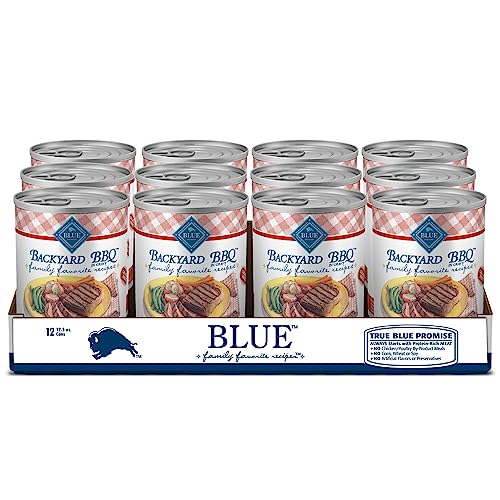 Blue Buffalo Family Favorites Natural Adult Wet Dog Food, Backyard BBQ 12.5-oz can (Pack of 12)
