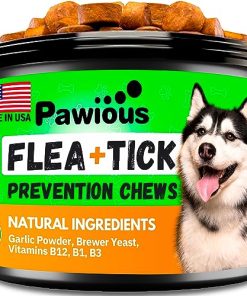 Flea and Tick Prevention for Dogs Chewables – Natural Dog Flea and Tick Control Supplement – Flea & Tick Chews for Dogs – Oral Flea Pills for Dogs – Pest Defense – All Life Stages – Made in USA