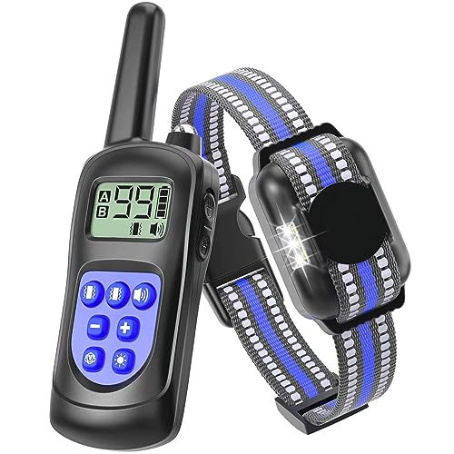 Brapezie Dog Training Collar No Shock, Vibrating Dog Collar, No Shock Collar with Remote Up to 2000ft Remote Range, only Sound and Vibration Collar for Training Dogs