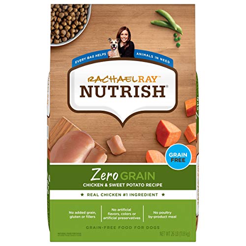 Rachael Ray Nutrish Zero Grain Dry Dog Food, Chicken & Sweet Potato Recipe, 26 Pound Bag