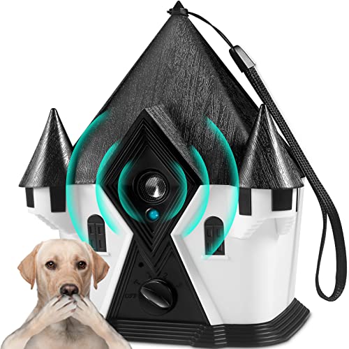Anti Barking Device, Upgraded 4 Adjustable Sensitivity and Frequency Level Dog Barking Control Devices & Dog Behavior Training Tools, 50 Ft Outdoor Waterproof Bark Box for Dog All Size