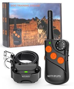 Dog Training Collar-Dog Shock Collar with Remote for Large Medium Small Dogs, Waterproof Rechargeable E Collar 1500FT with Tone,Vibration, Momentary Static, Continuous Static, Safety Keypad Lock