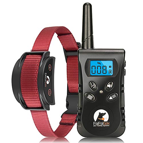 Paipaitek No Shock Dog Training Collar, Rechargeable & Waterproof No Shock Dog Collar with Remote, Up to 1600Ft Remote Range