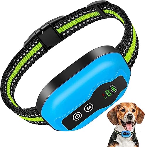 Dog Bark Collar, Automatic Anti Bark Collar for Large Medium Small Dogs, Rechargeable Dog Shock Bark Collar with Vibration and Shock Mode, IP67 Waterproof No Bark Collar with 5 Sensitivity Levels