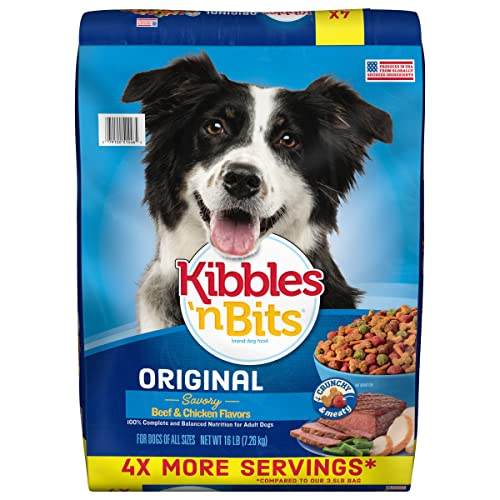 Kibbles ‘N Bits Original Savory Beef & Chicken Flavors Dry Dog Food, 16 Pound Bag