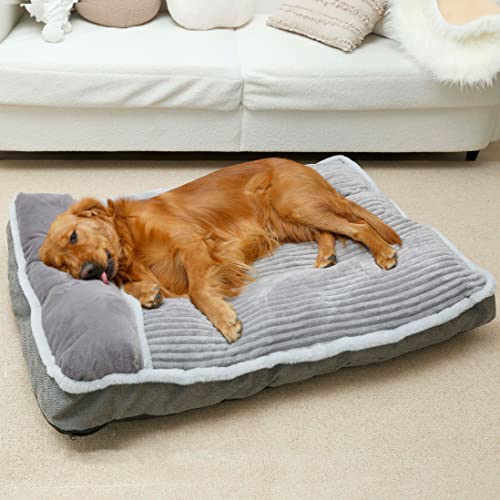 WINDRACING Dog Bed for Medium Dogs, Dog Mattress with Pillow for Crate Kennel, Sofa Dog Bed, Super Soft pet Bed for Large, Small Dogs Breeds,pet Bed
