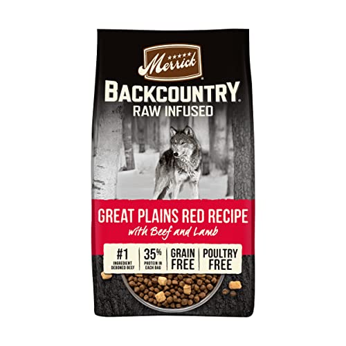 Merrick Backcountry Raw Infused Grain Free Dog Food, Great Plains Red Recipe, Freeze Dried Dog Food – 20.0 lb. Bag