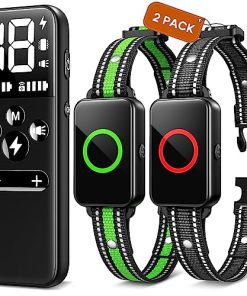 4in1 Dog Shock Collar for 2 Dogs, 3300Ft Dog Shocker for Large Medium Small Dogs, Fast Charging E Collar for Dogs, Waterproof Dog Training Collar with Remote 2 Pack with Beep, Vibration, Humane Shock