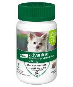 Advantus (Imidacloprid) Chewable Flea Treatment for Small Dogs, 7 Count, 4-22 Pounds